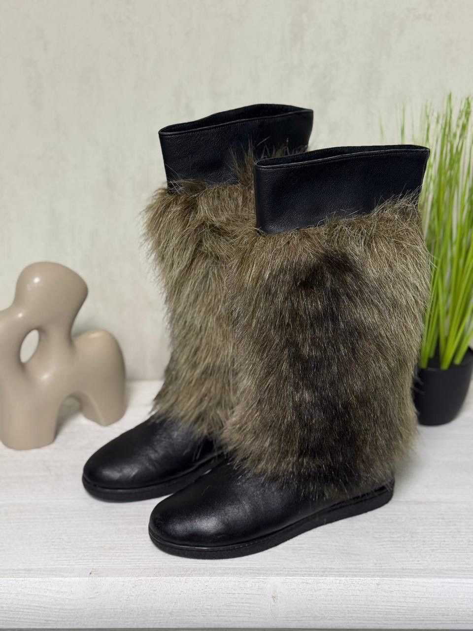 POST ARCHIVE FACTION (PAF) VTG Women's boots with fur boots Size 38 00s Hype Trend Size US 8 / IT 38 - 5 Thumbnail