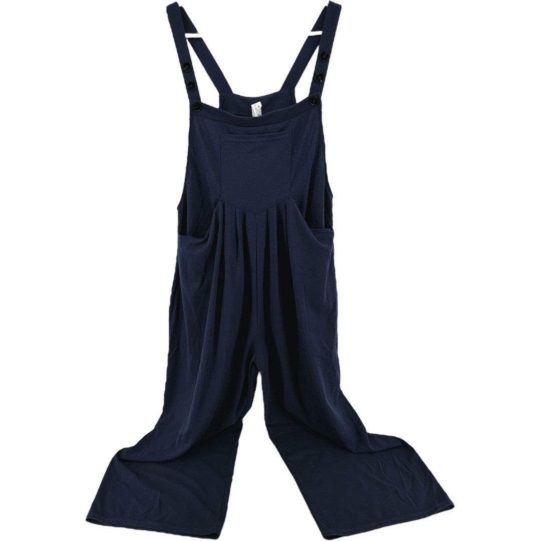 Other Halara Adjustable Button Pockets Waffle Overalls Blue XL NWT Size 40" / US 18 - 2 Thumbnail