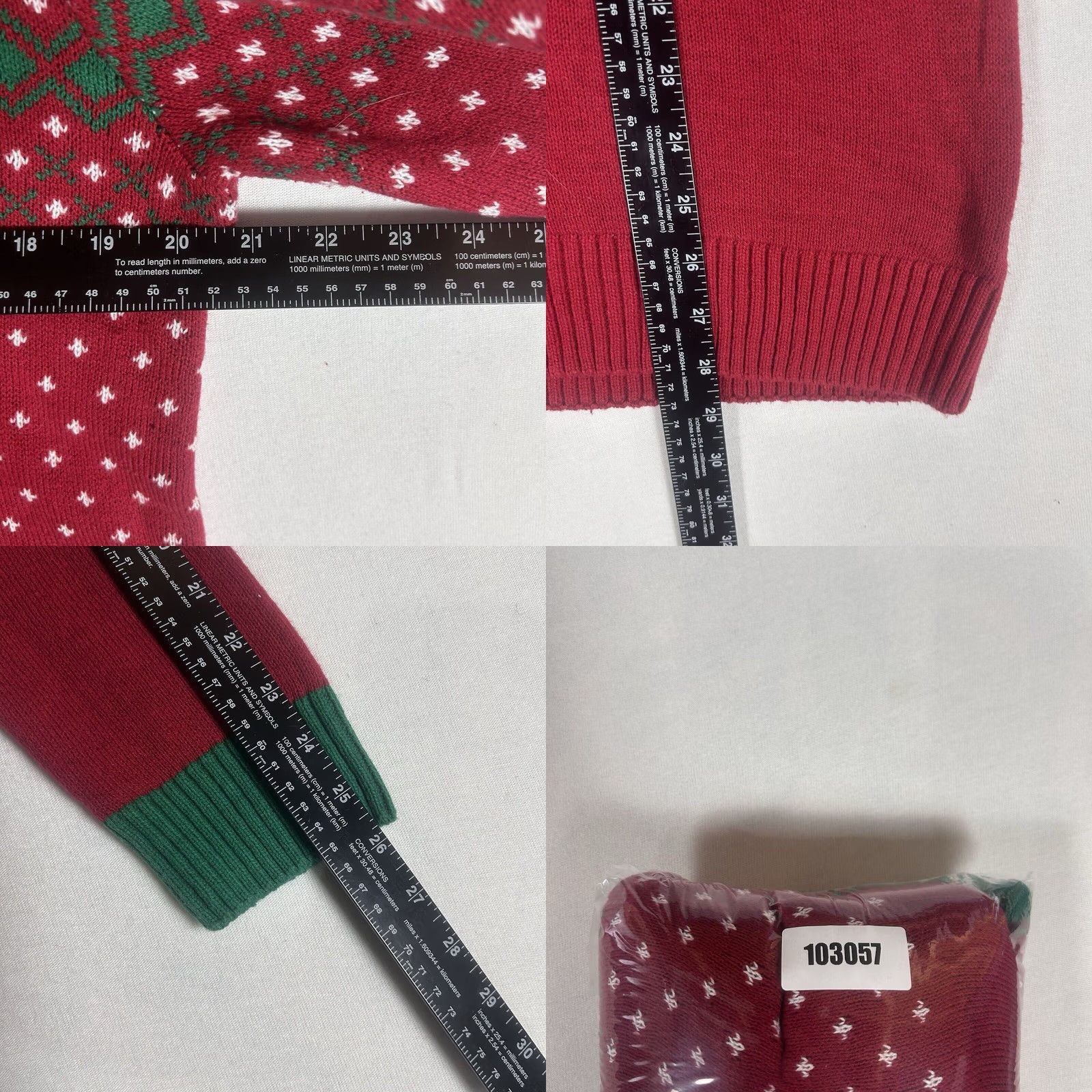 Vintage Ugly Christmas Sweater Womens L Rudolph Red Nose Reindeer Holiday Graphic Crew Neck Knit Pattern Holiday Christmas Size L / US 10 / IT 46 - 8 Thumbnail