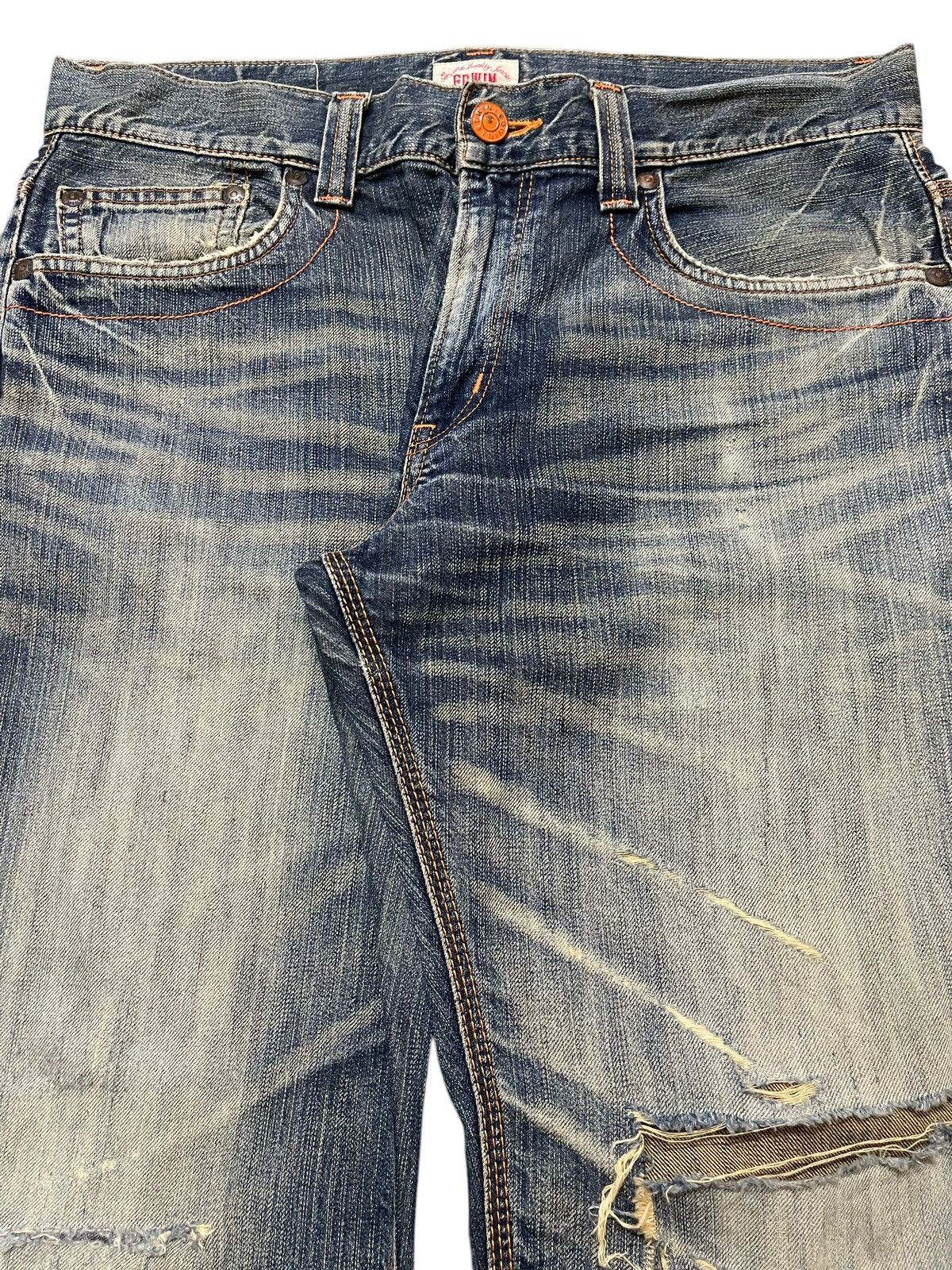 Edwin Vintage Edwin Faded Wash Style Distressed Baggy Jeans Size US 36 / EU 52 - 4 Thumbnail