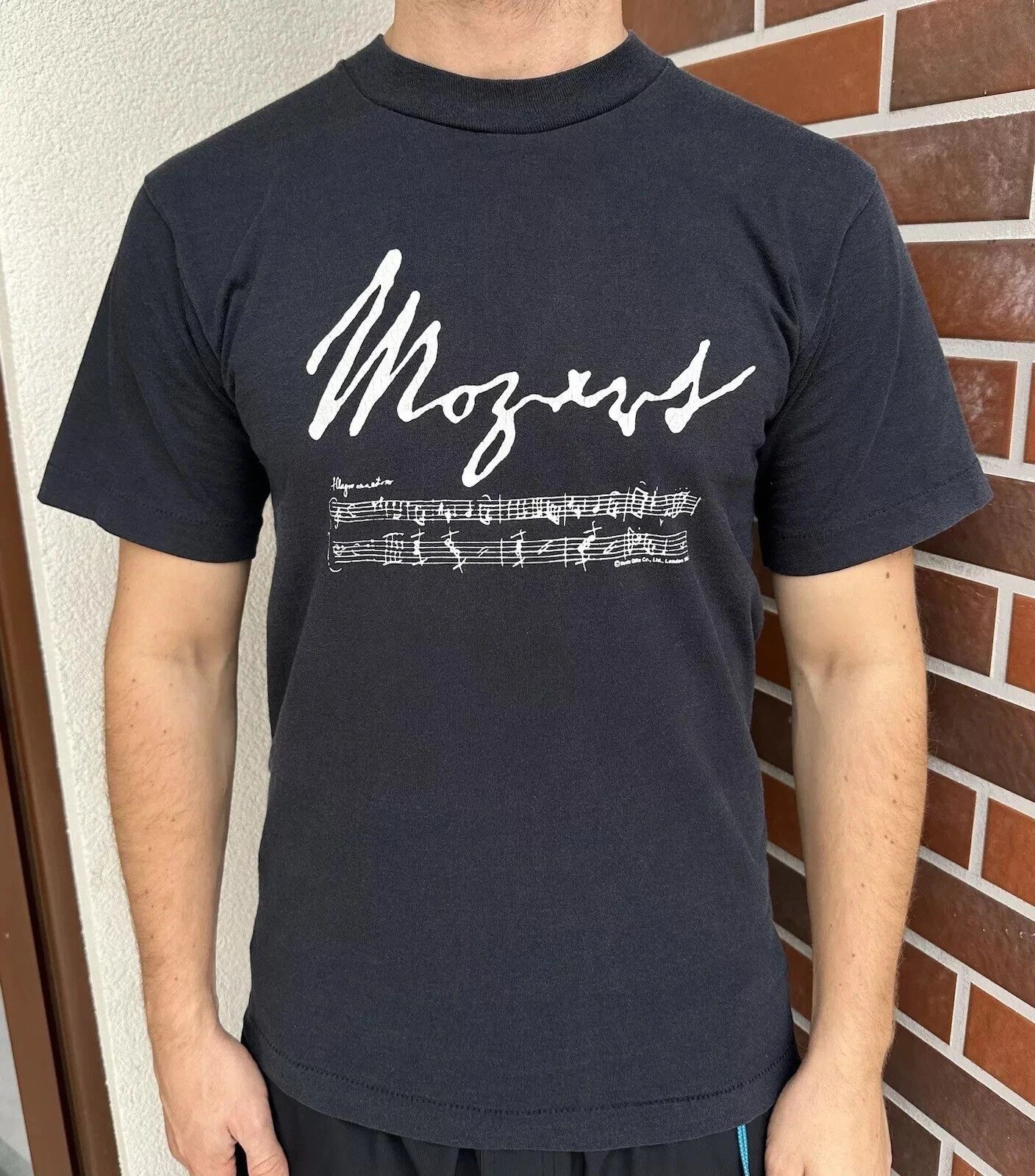 Vintage SCREEN STARS VINTAGE 1990s MOZART MUSIC T-SHIRT SINGLE Size US M / EU 48-50 / 2 - 1 Thumbnail