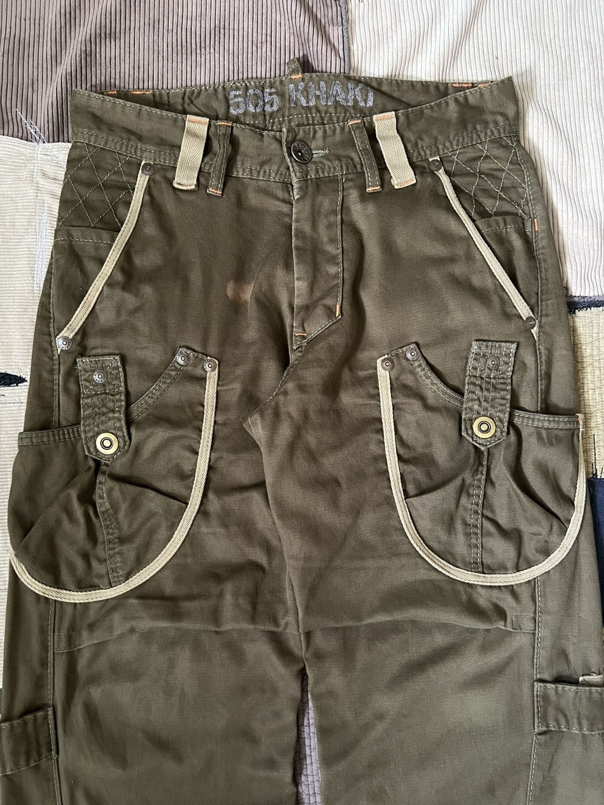 Edwin Edwin 505 Cargo Multi Pocket Flared Pants Size US 30 / EU 46 - 3 Thumbnail