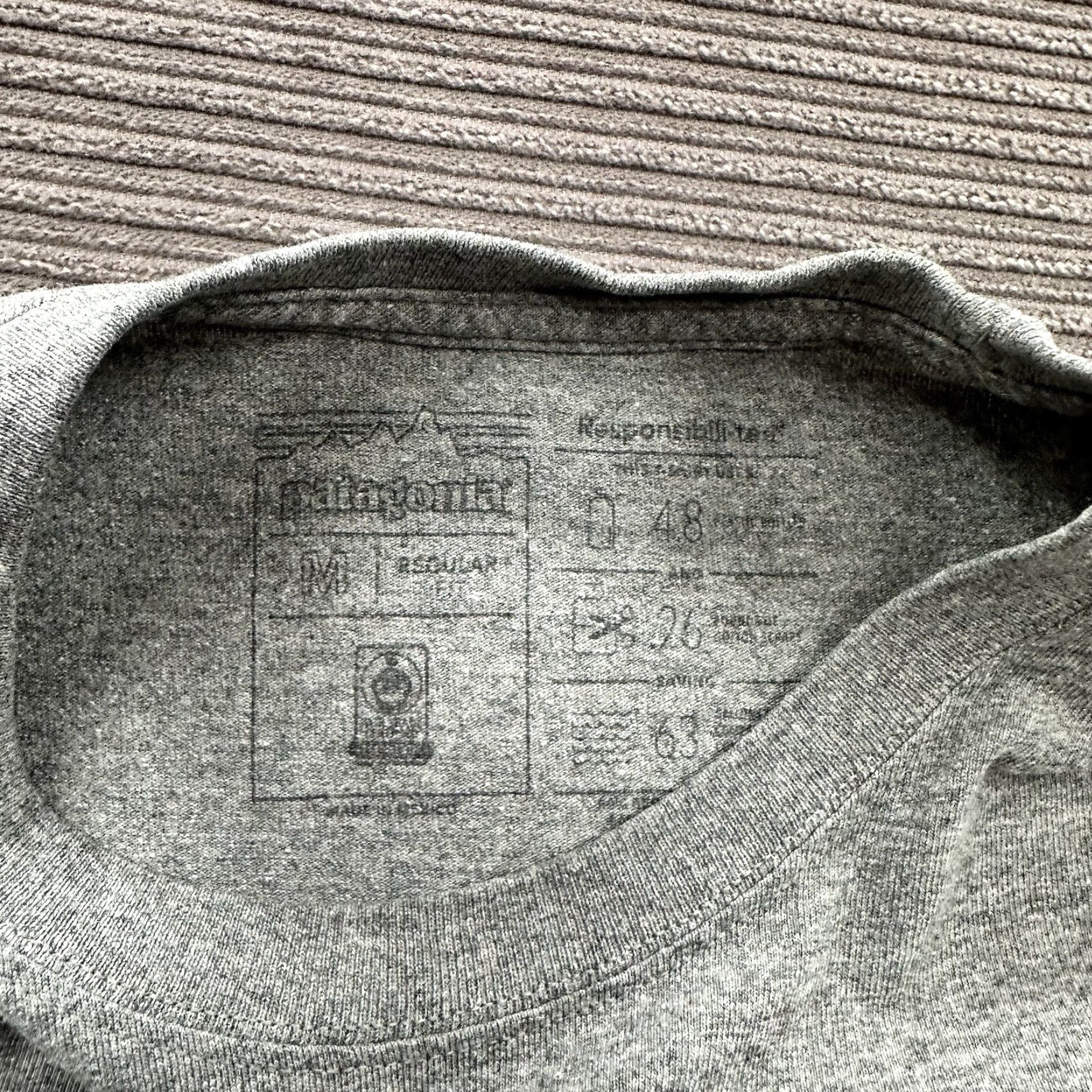 Patagonia Patagonia T-Shirt Men M Gray Solid Logo Outdoor All Seasons Crew Neck Short Sleeve Size US M / EU 48-50 / 2 - 3 Thumbnail