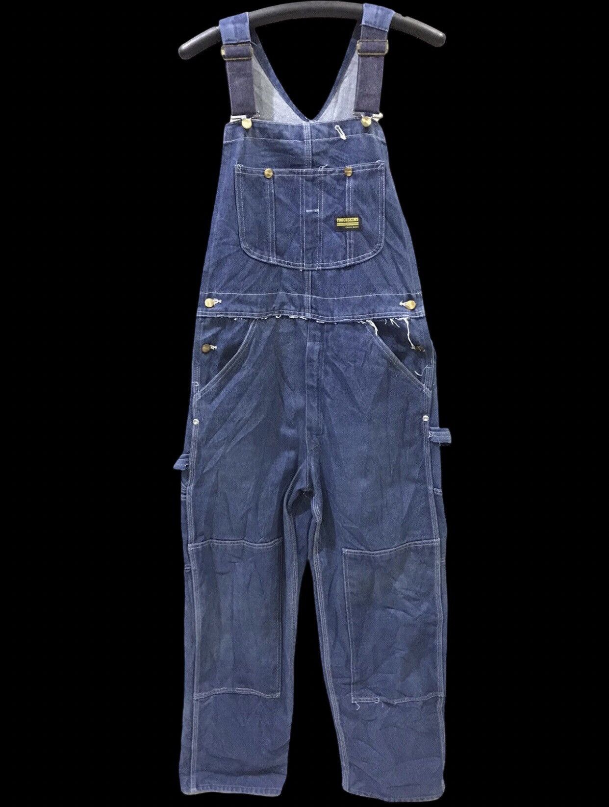 TOUGHSKINS UNION MADE USA WorkWear Double Knee Denim Overall