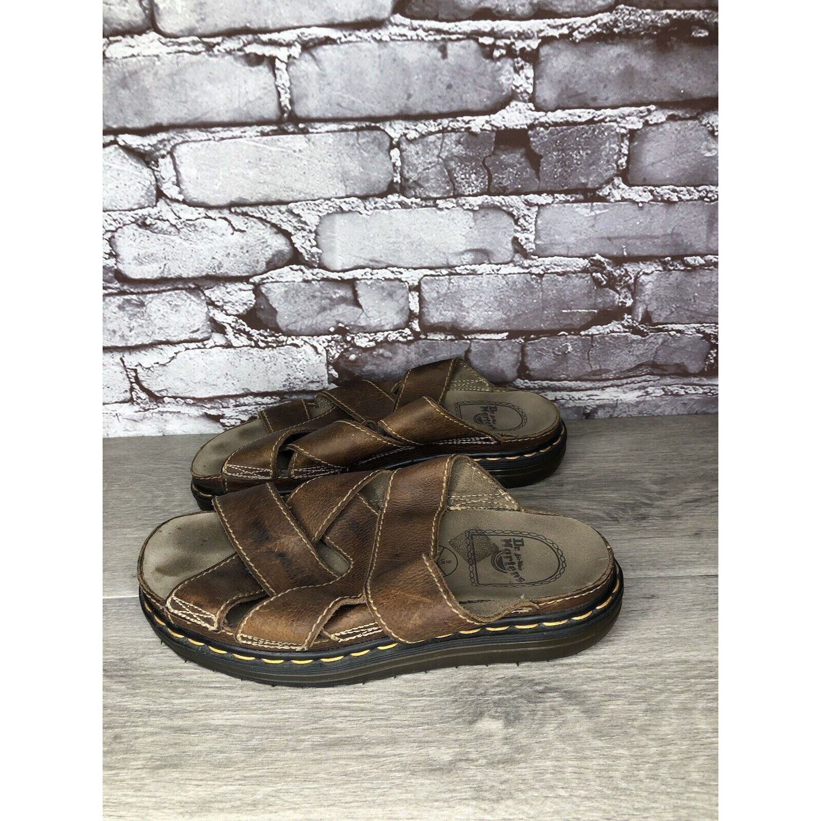 Dr. Martens Vintage 90s DR. DOC MARTENS Brown Leather Fisherman Platform Size US 10 / EU 43 - 18 Thumbnail
