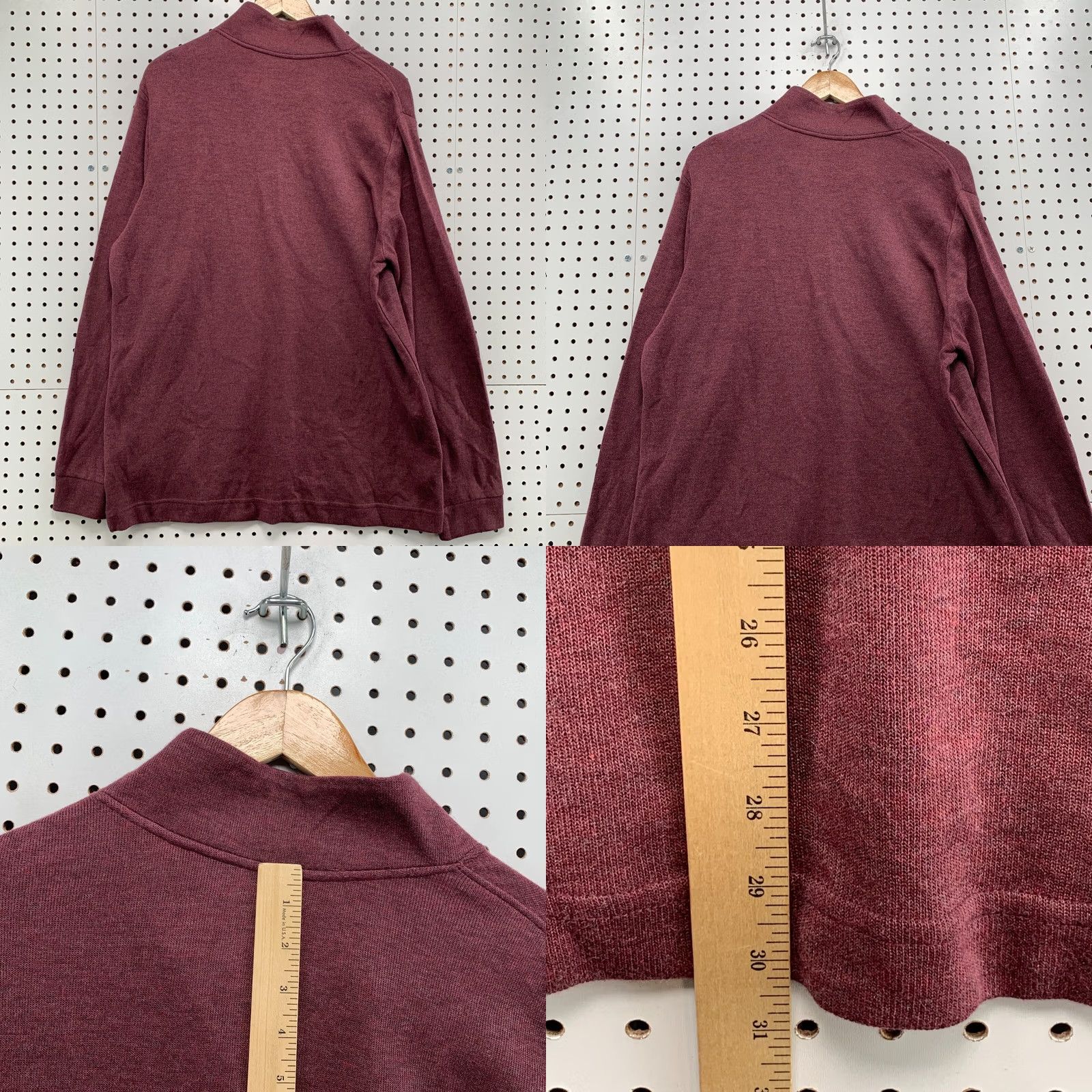Joseph Abboud Joseph Abboud Mens Sweater 1/4 Zip Pullover Red Long Sleeve Knit Mock Neck L Adult Large Size US L / EU 52-54 / 3 - 9 Thumbnail