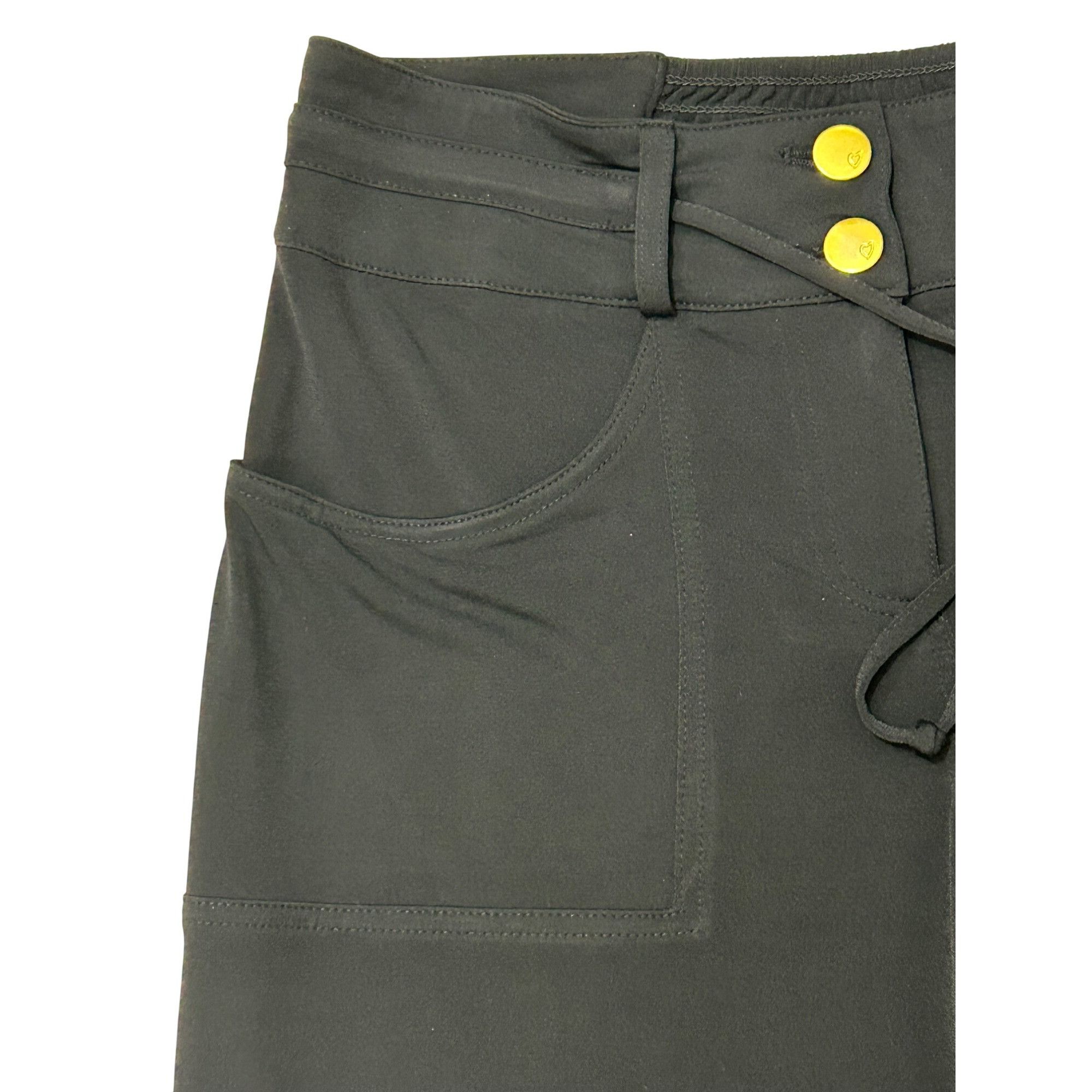 Other Thalia Sodi Pants Black M Stretchy Zip Buttons Logo Pockets Size 31" - 12 Thumbnail