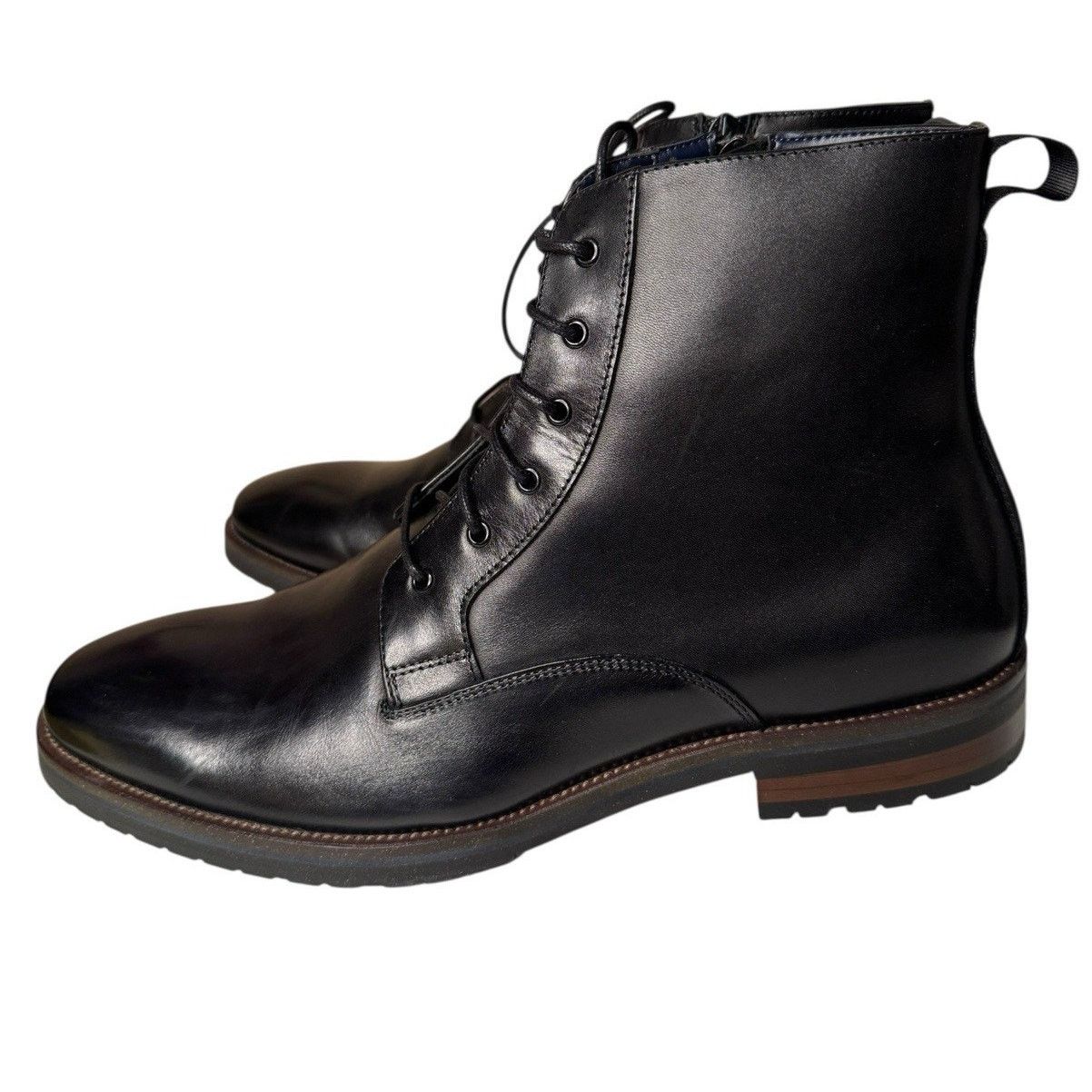 Steve Madden Steve Madden NEW Men’s Sixtet Black Leather Boots Size US 12 / EU 45 - 6 Thumbnail