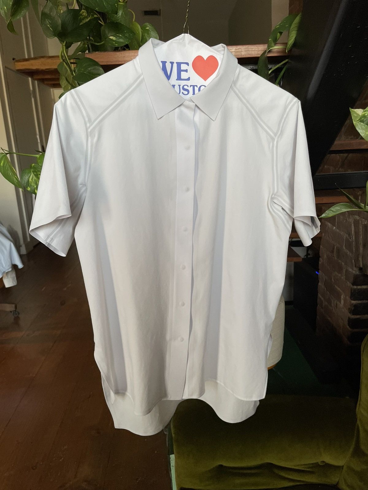 Pre-owned Veilance Arcteryx  Finial Shirt Short Sleeve Button Up White