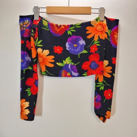Other Cali Fun & Sun Floral Off Shoulder Crop Top - S Size S / US 4 / IT 40 - 1 Thumbnail