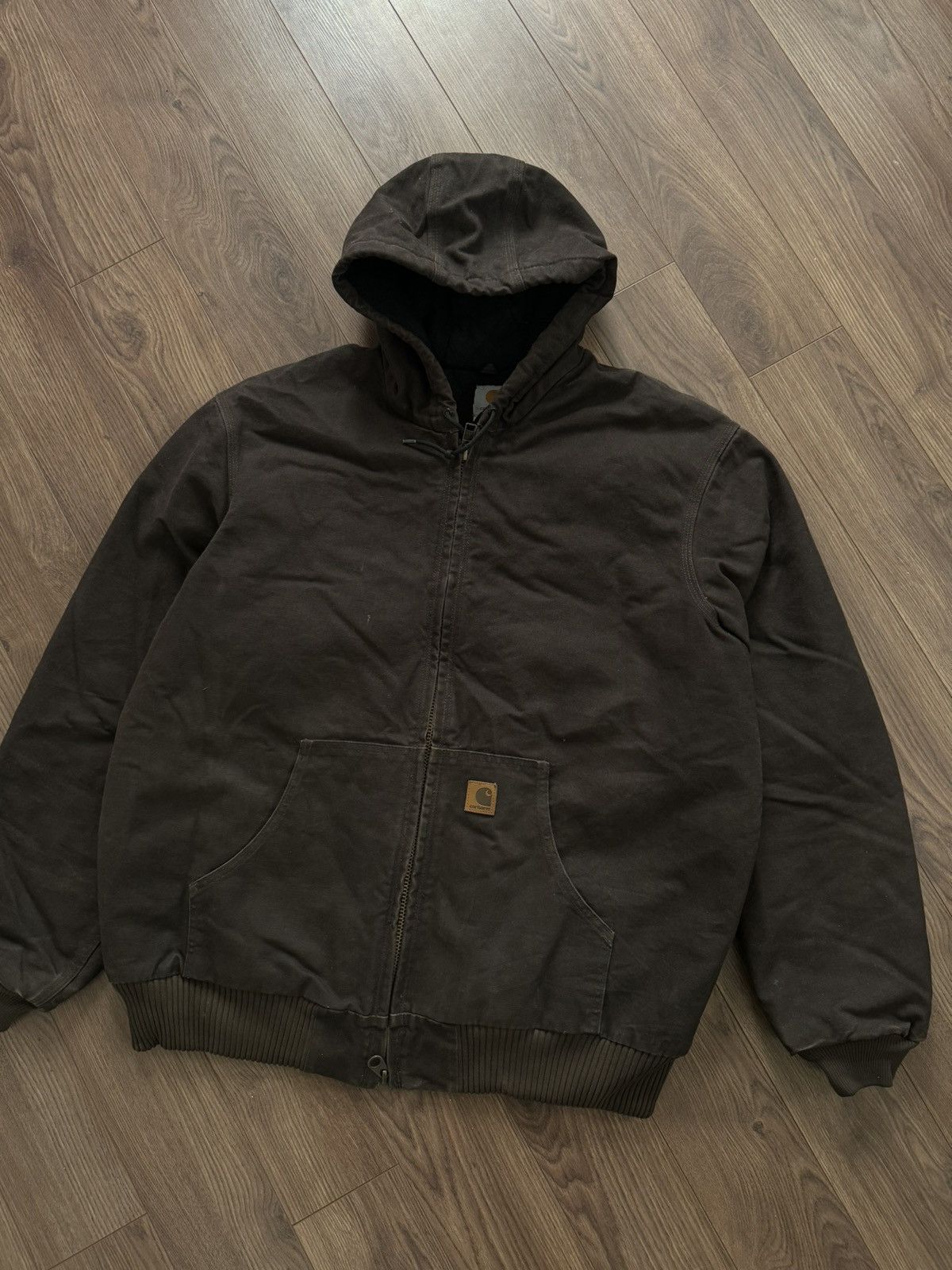 Carhartt Carhartt J130 Dark brown quilted flannel jacket coat Size US XL / EU 56 / 4 - 1 Thumbnail