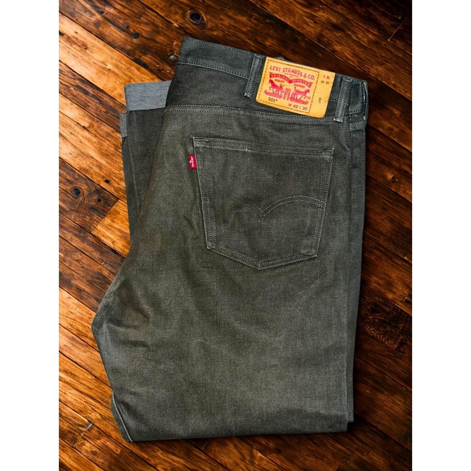 Levi's Levi’s 501 Jeans 42x30 Men White Oak Cone Denim Selvedge Size US 42 / EU 58 - 14 Thumbnail