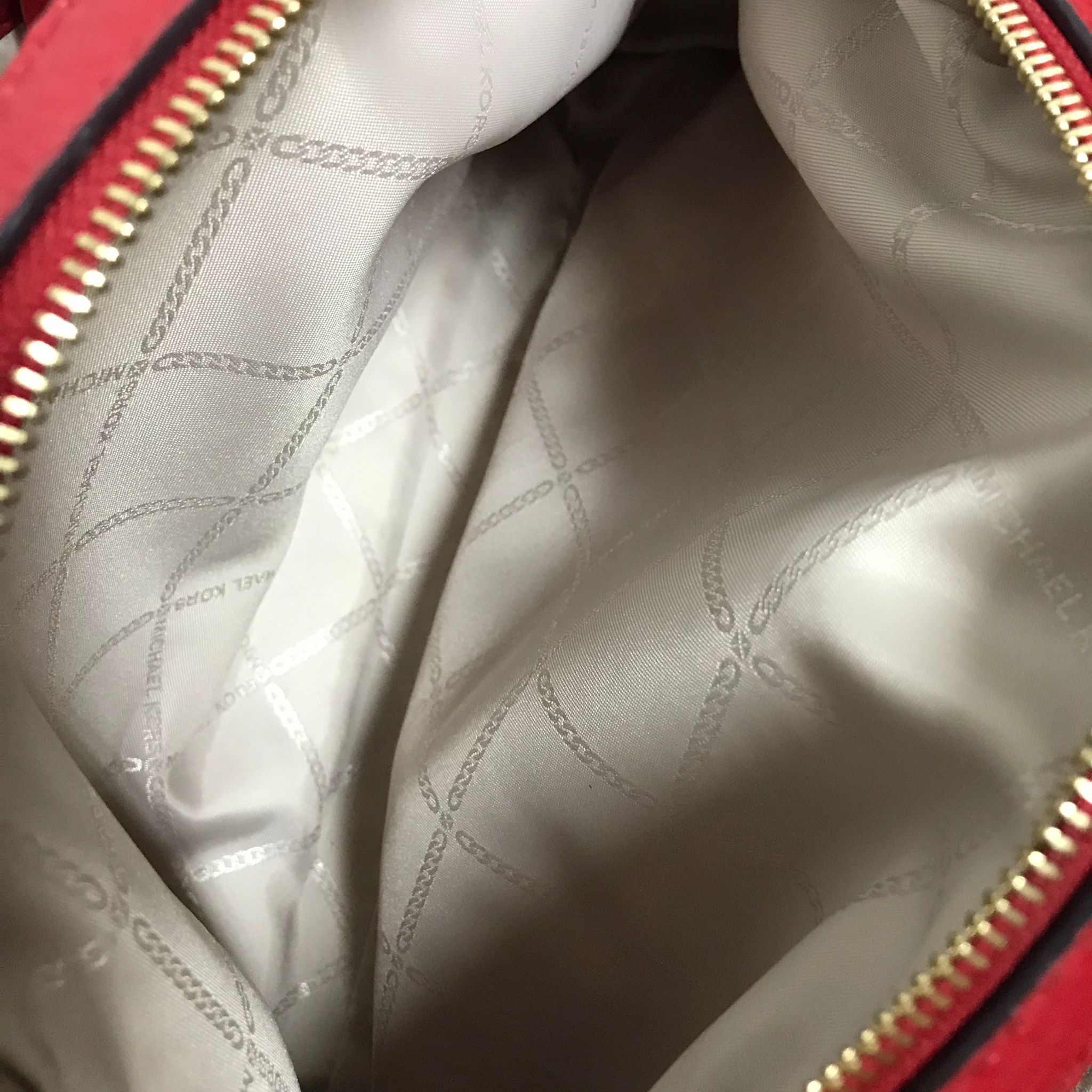 Michael Kors Michael Kors Raven Large Leather Shoulder Bag in Terracota Size ONE SIZE - 10 Thumbnail