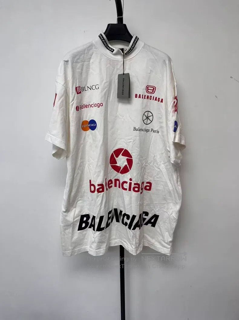 Balenciaga Balenciaga Logo Letter Print Casual Short Sleeve T-Shirt Size US L / EU 52-54 / 3 - 1 Thumbnail
