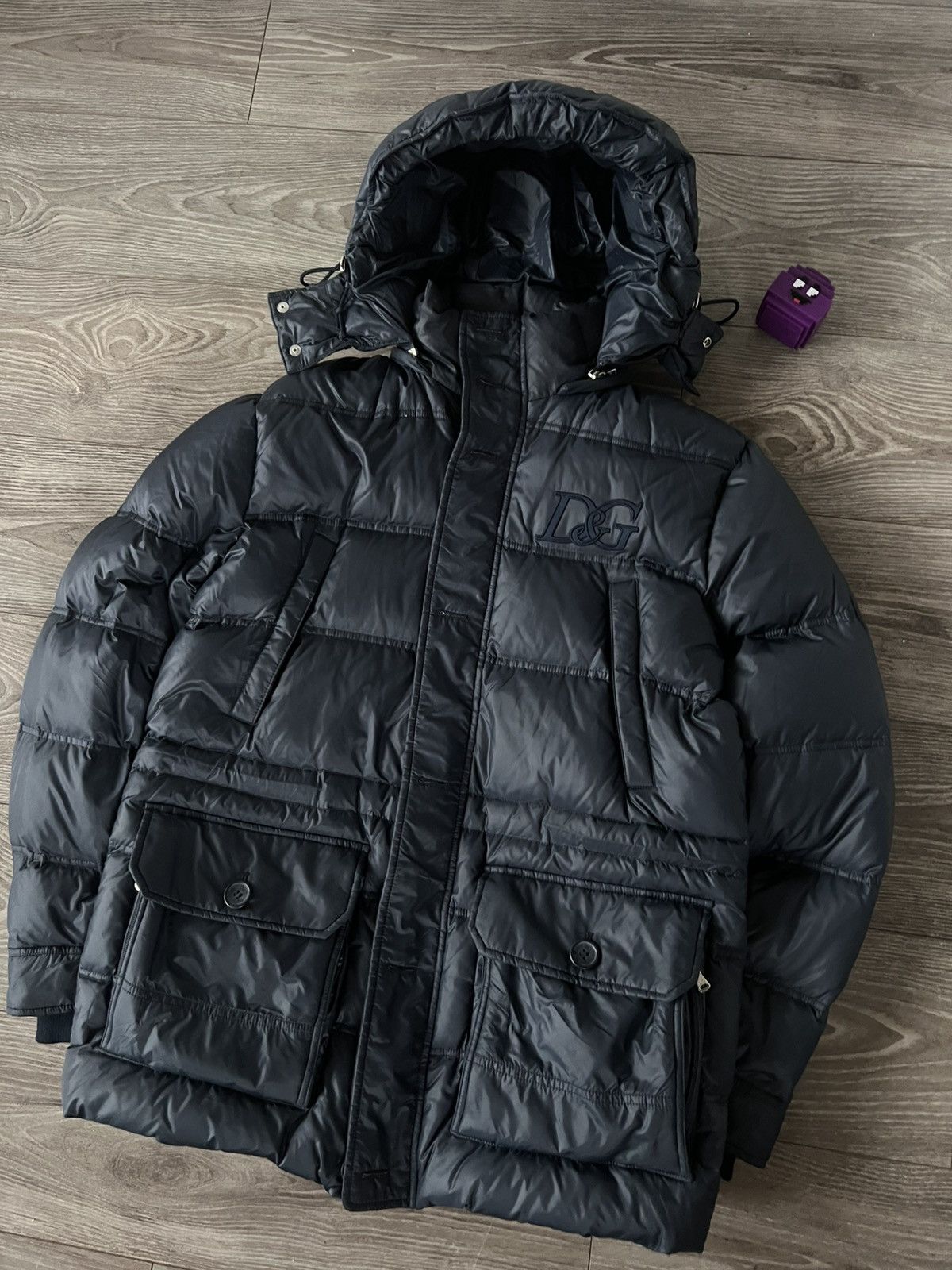 Dolce & Gabbana Rare Dolce & Gabbana Down Puffer Jacket Embroidered DG Hood Size US L / EU 52-54 / 3 - 3 Thumbnail