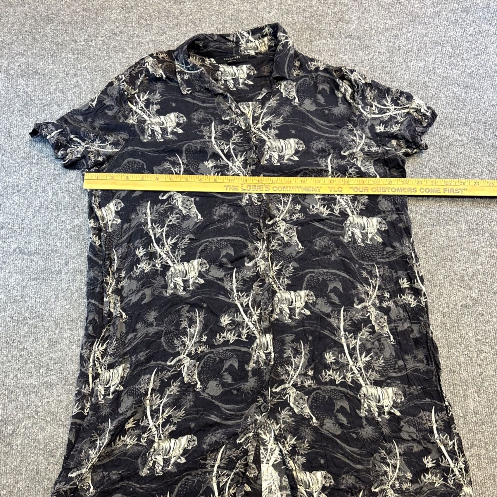 Allsaints AllSaints Shirt Dress Mini BLACK TIGERPRINT M Multicolor Leopard Blouson 3/4 Sleeve Belted Women Size M / US 6-8 / IT 42-44 - 5 Thumbnail