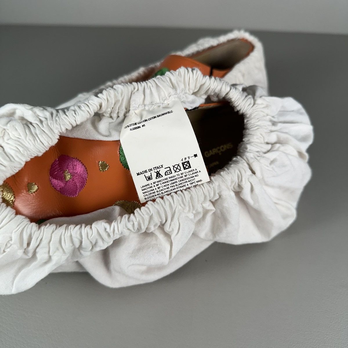 Comme des Garcons rare Comme des Garcons Embroidered Flowers Orange Loafers Size US 6.5 / IT 36.5 - 11 Thumbnail