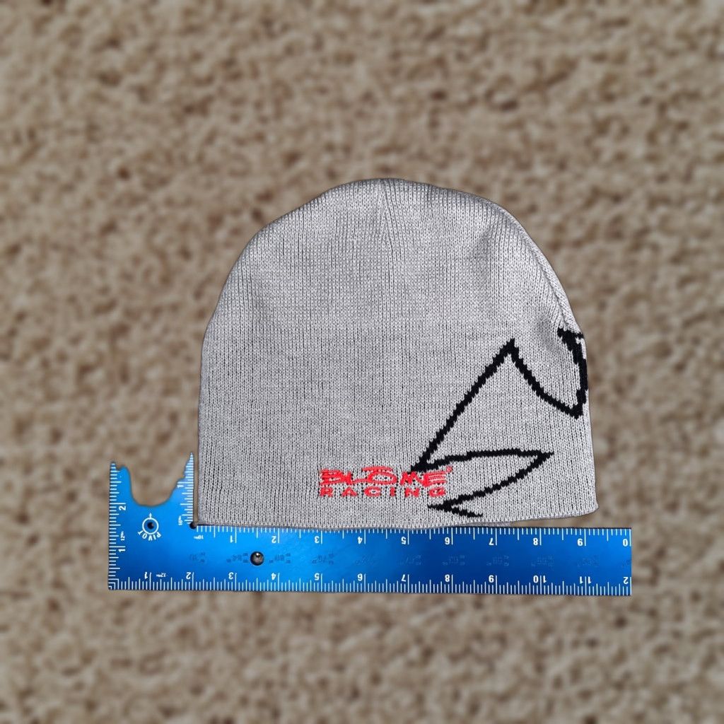 Vintage Biome Racing Beanie Toque Adult One Size Gray Knit 100% Acrylic Ski Outdoors Size ONE SIZE - 1 Thumbnail
