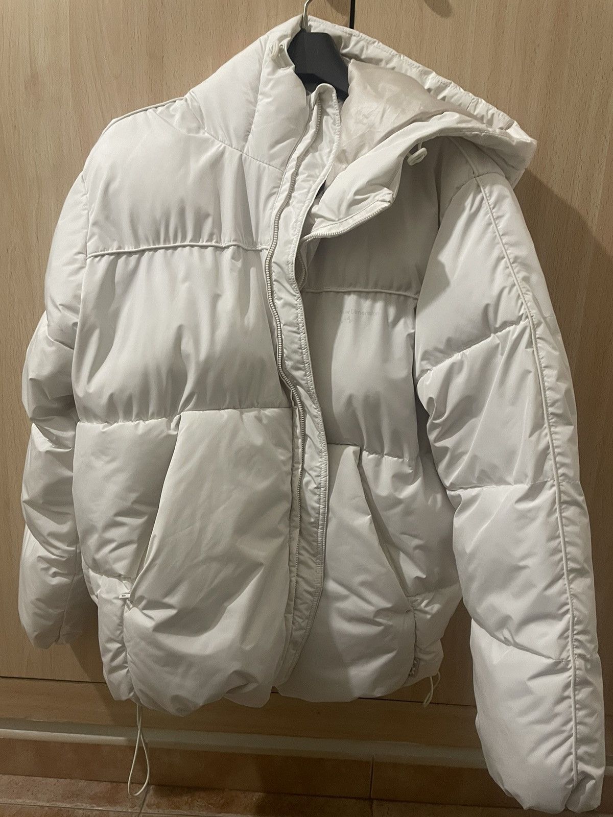 image of Bershka White Puffer Jacket, Men's (Size XS)