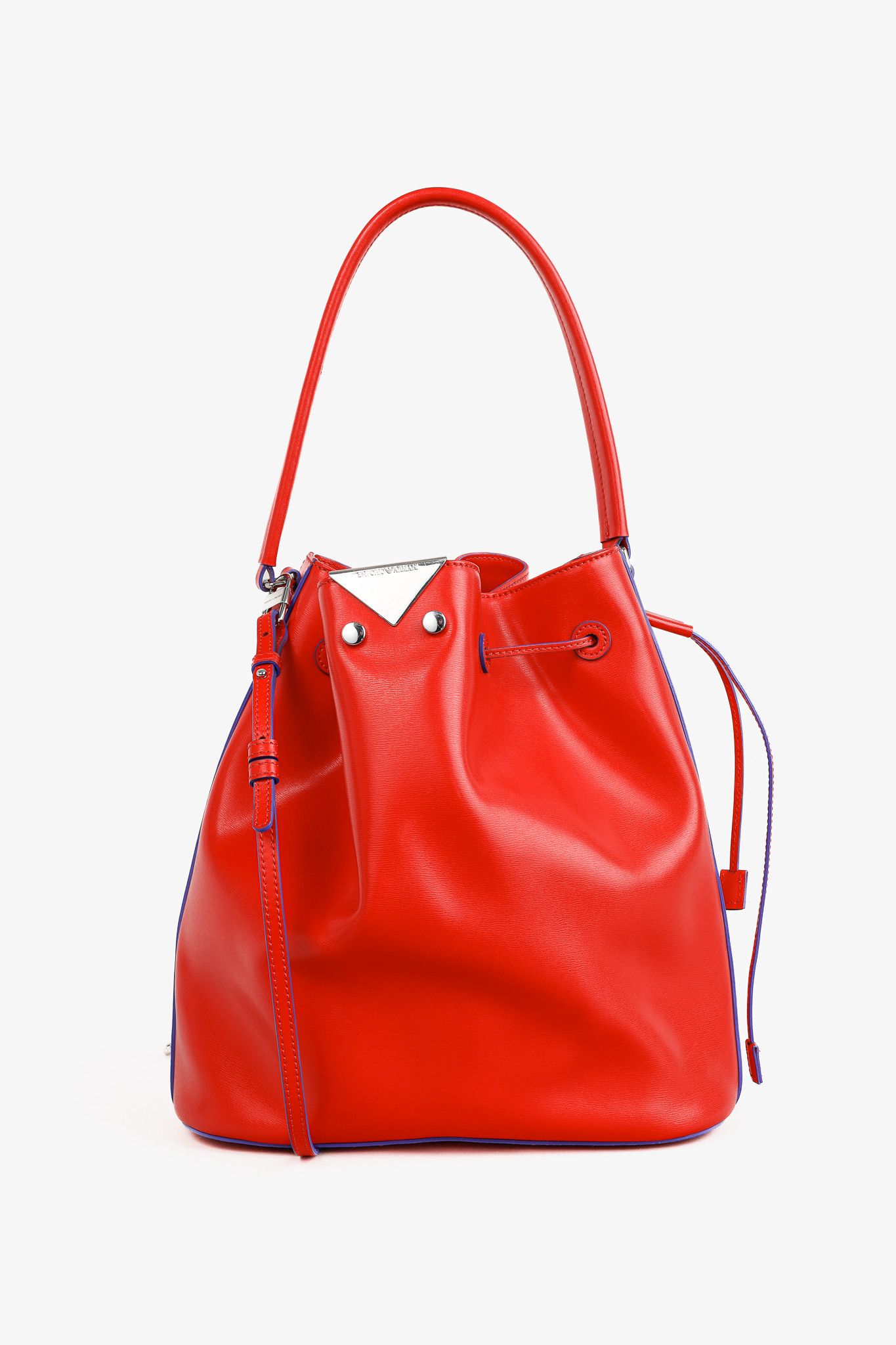 Emporio Armani Emporio Armani SS/15 Boarded Leather Drawstring Bucket Bag Size ONE SIZE - 1 Thumbnail