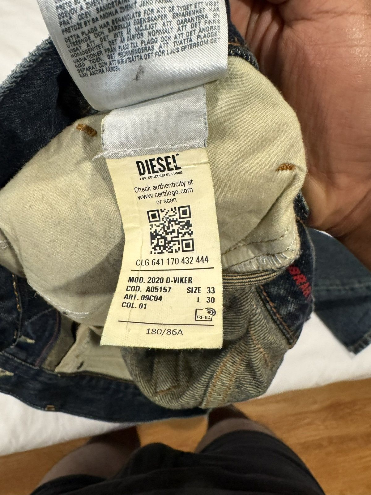 Diesel Vintage Diesel d viker Size US 33 - 4 Thumbnail