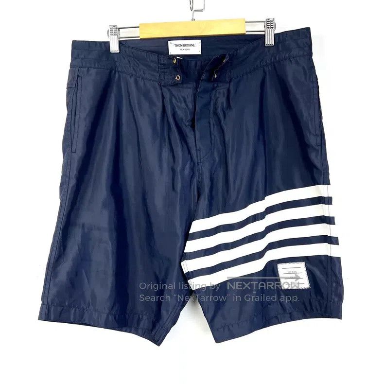 Thom Browne Thom Browne size 3 Navy Nylon Striped Shorts Size US 28 / EU 44 - 1 Thumbnail