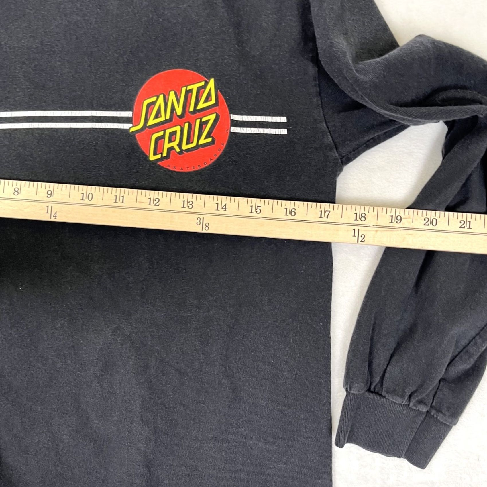 Vintage VINTAGE Santa Cruz T-Shirt Long Sleeve Black 90s California Classic Logo Double-Sided Men S Size US S / EU 44-46 / 1 - 5 Thumbnail