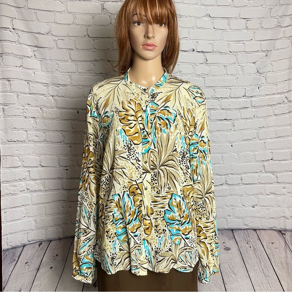 Talbots Talbots Pure Silk Crinkled Blouse Size L Size L / US 10 / IT 46 - 1 Thumbnail
