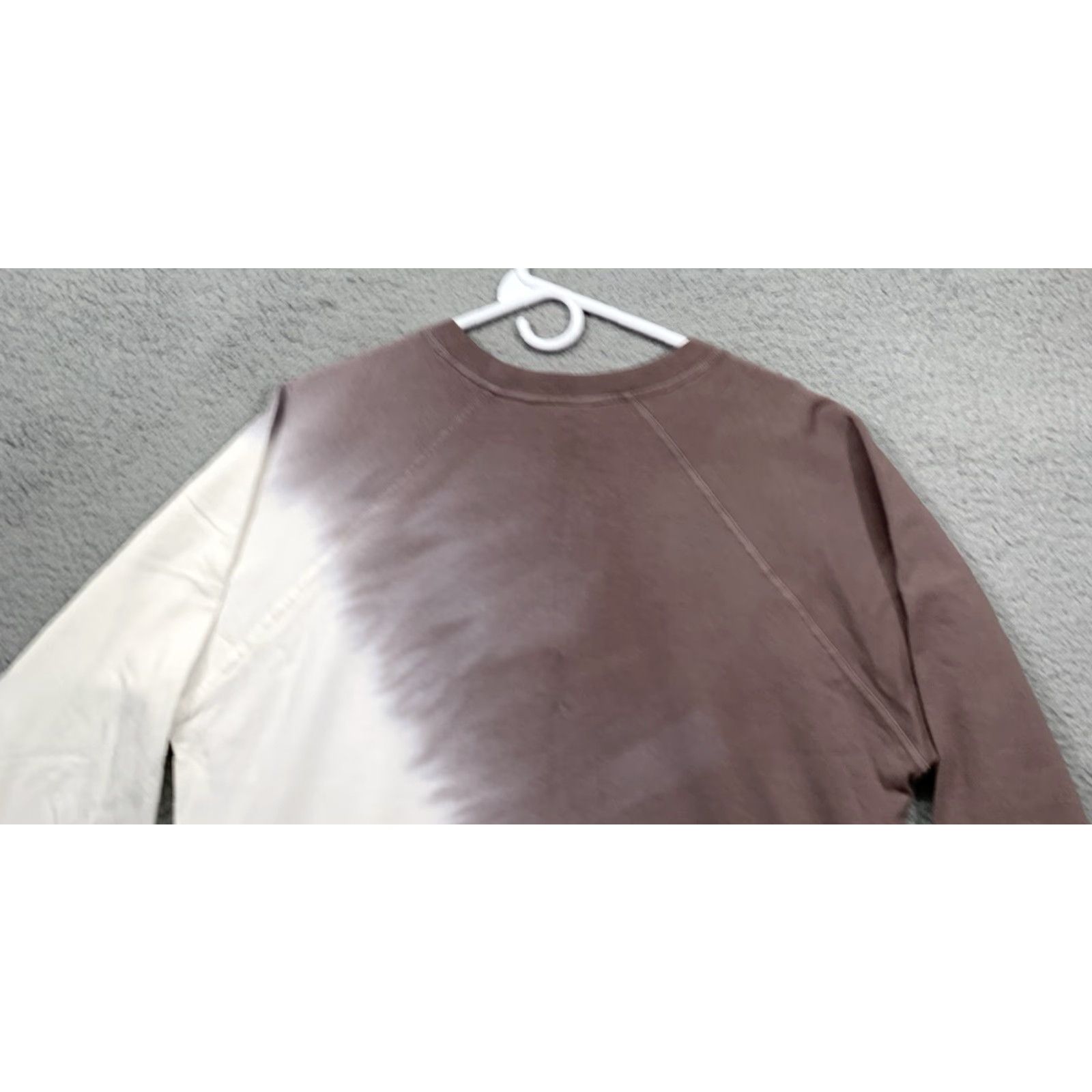 Vintage Joy Lab Cropped Sweatshirt Women's Mocha & Cream Size S Thumb Holes NWT NWT Size S / US 4 / IT 40 - 3 Thumbnail