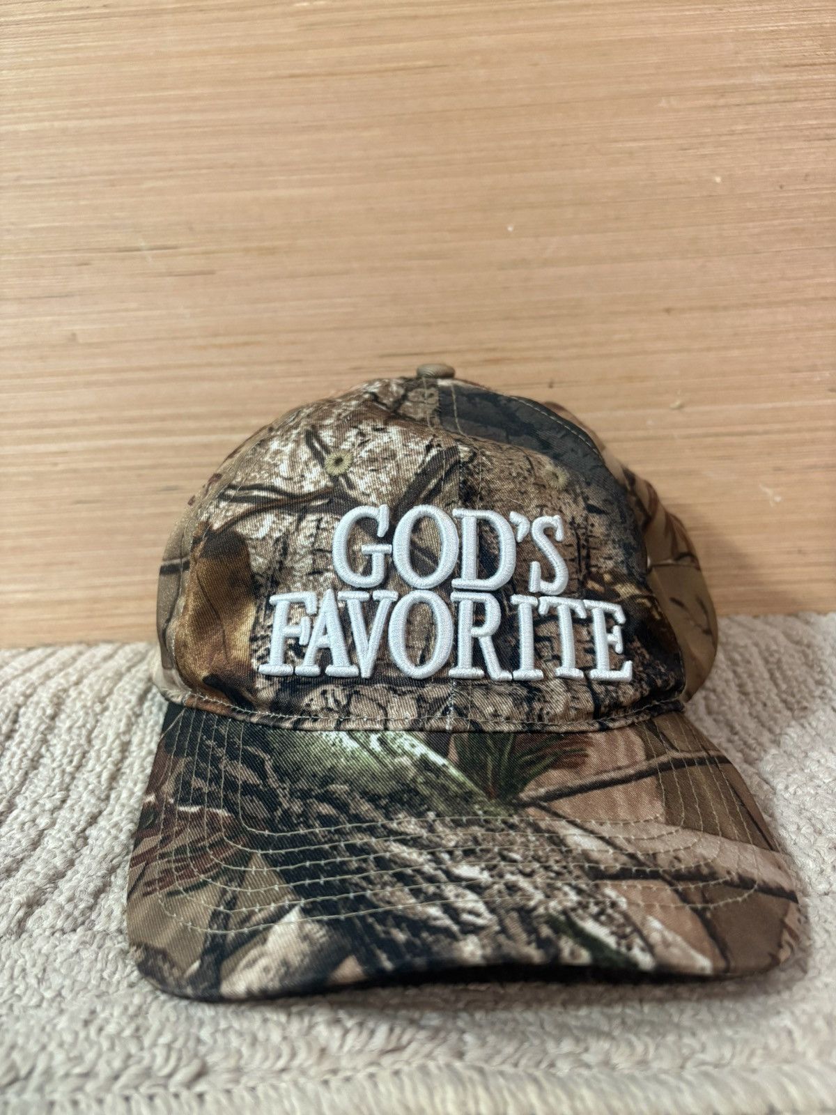 Vintage CAMO "GODS FAVORITE" HAT Size ONE SIZE - 1 Thumbnail