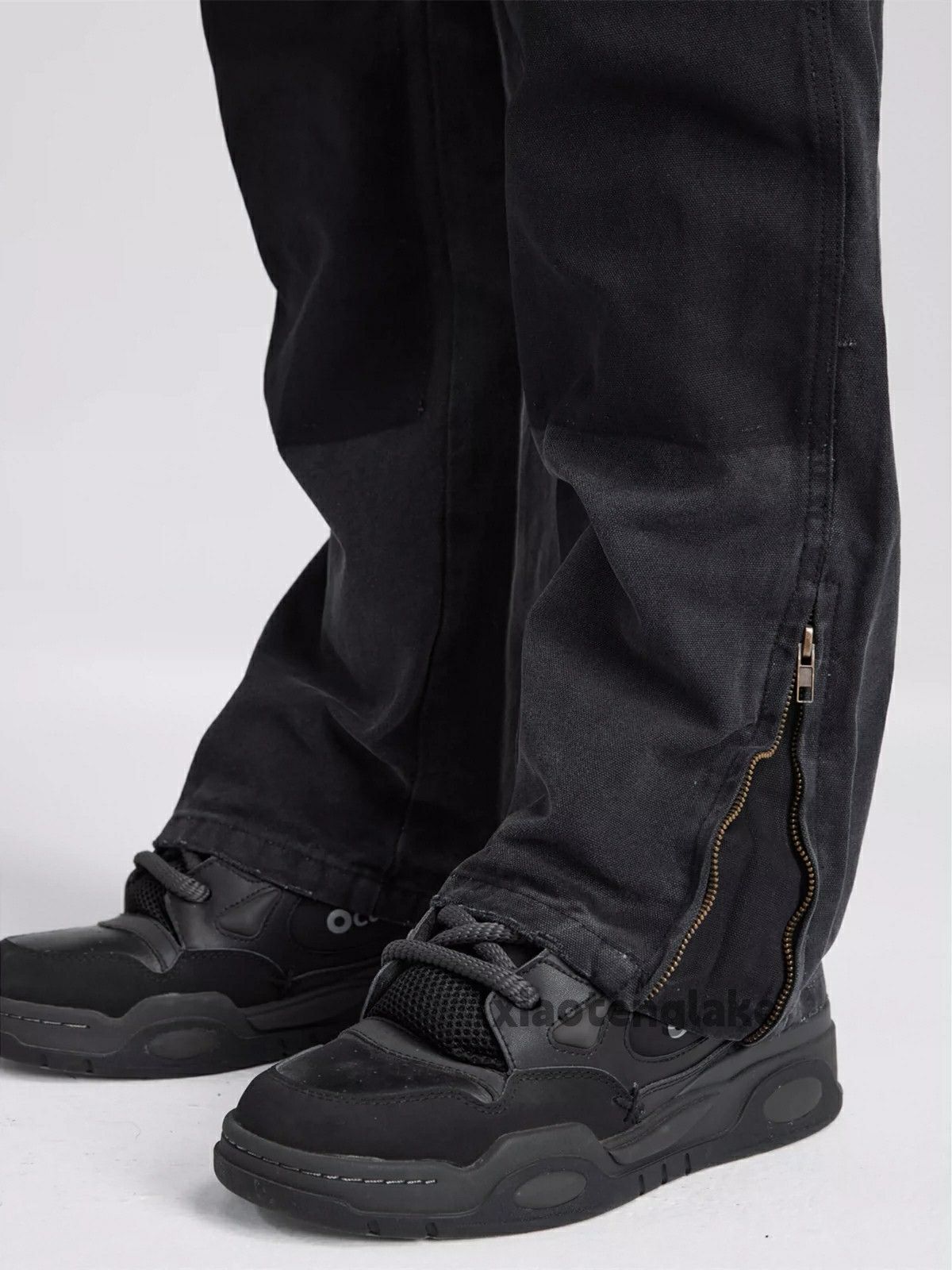 Jean × Vintage washed faded zipper utility carpenter skate hiphop jeans Size US 34 / EU 50 - 8 Thumbnail