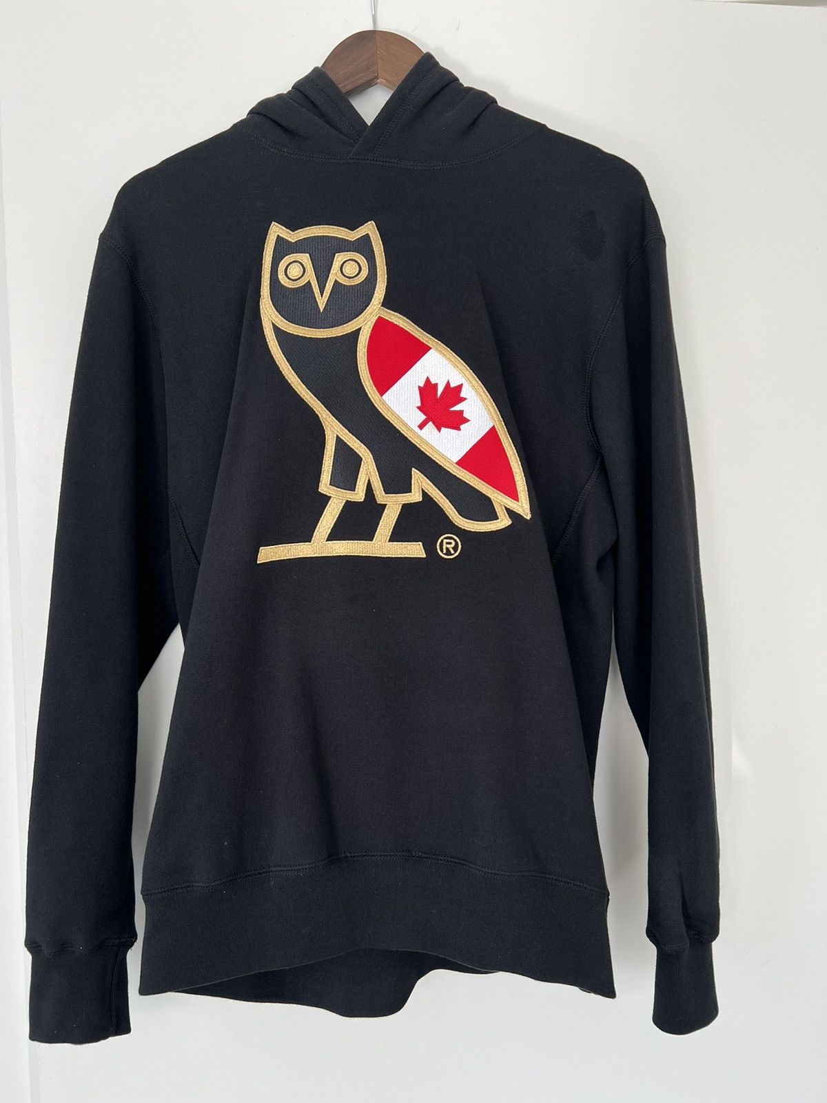 image of Drake x Octobers Very Own Ovo Canada OG Owl Hoodie in Black, Men's (Size Medium)