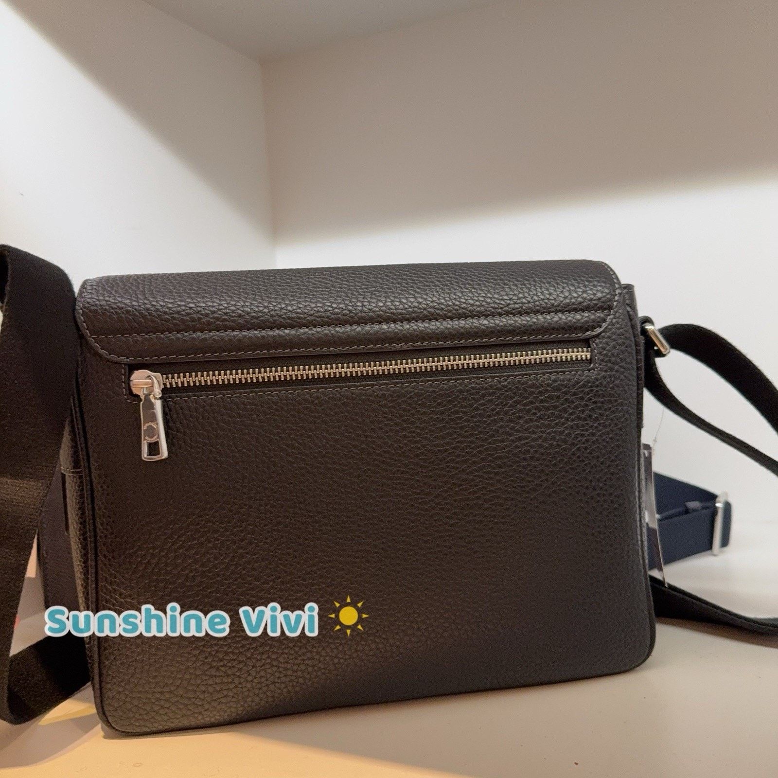 Coach NWT Coach MEN Jack Messenger Bag Leather CDX85 Silver Black Size ONE SIZE - 3 Thumbnail