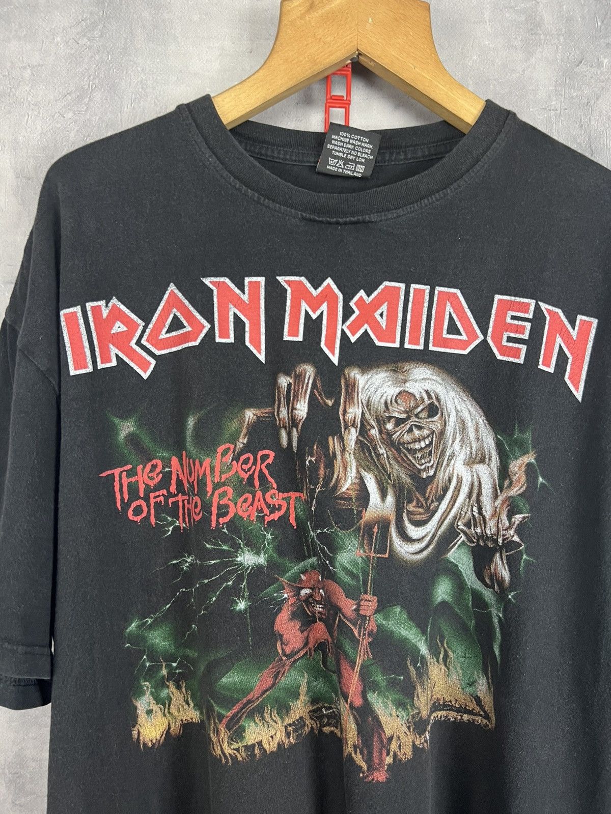 Iron Maiden Iron Maiden The Number Of The Beast Vintage T Shirt XL Size US XL / EU 56 / 4 - 5 Thumbnail
