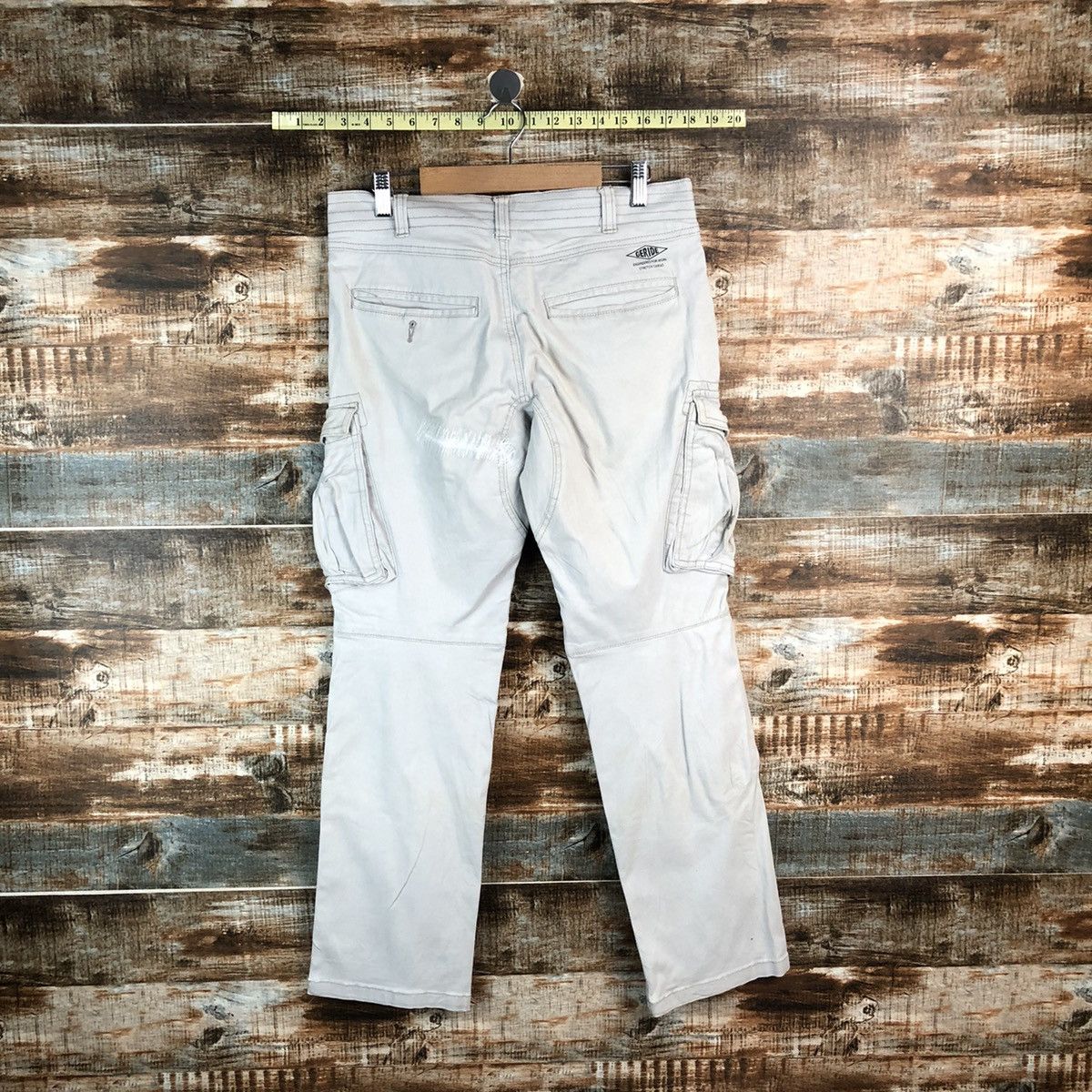 Japanese Brand Geride White Cargo utility Multipocket Pants #A1922 Size US 31 - 14 Thumbnail