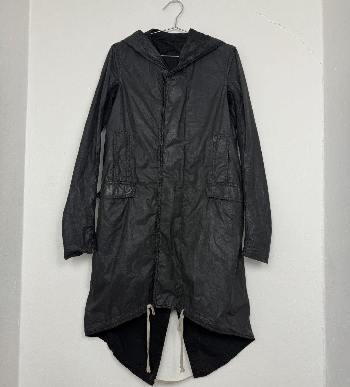 Rick Owens Drkshdw Rick Owen’s darkshadow waxed fishtail parka Size US S / EU 44-46 / 1 - 1 Thumbnail