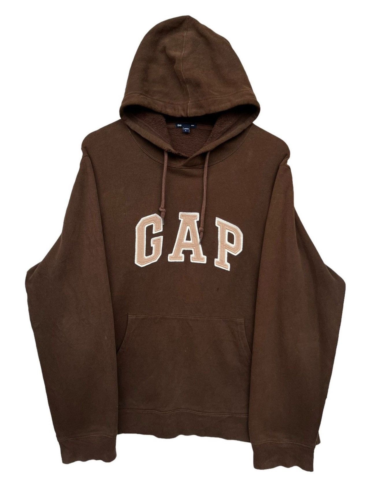 Gap Vintage Gap Brown Distressed Baggy Boxy Hoodie Size US L / EU 52-54 / 3 - 1 Thumbnail