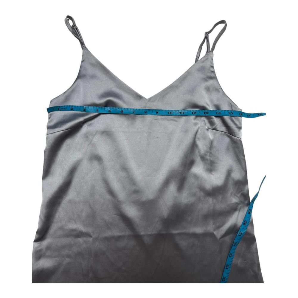 Designer Missguided l NWT V Neck Satin Slip Dress Gray Size 0 Size XS / US 0-2 / IT 36-38 - 6 Thumbnail