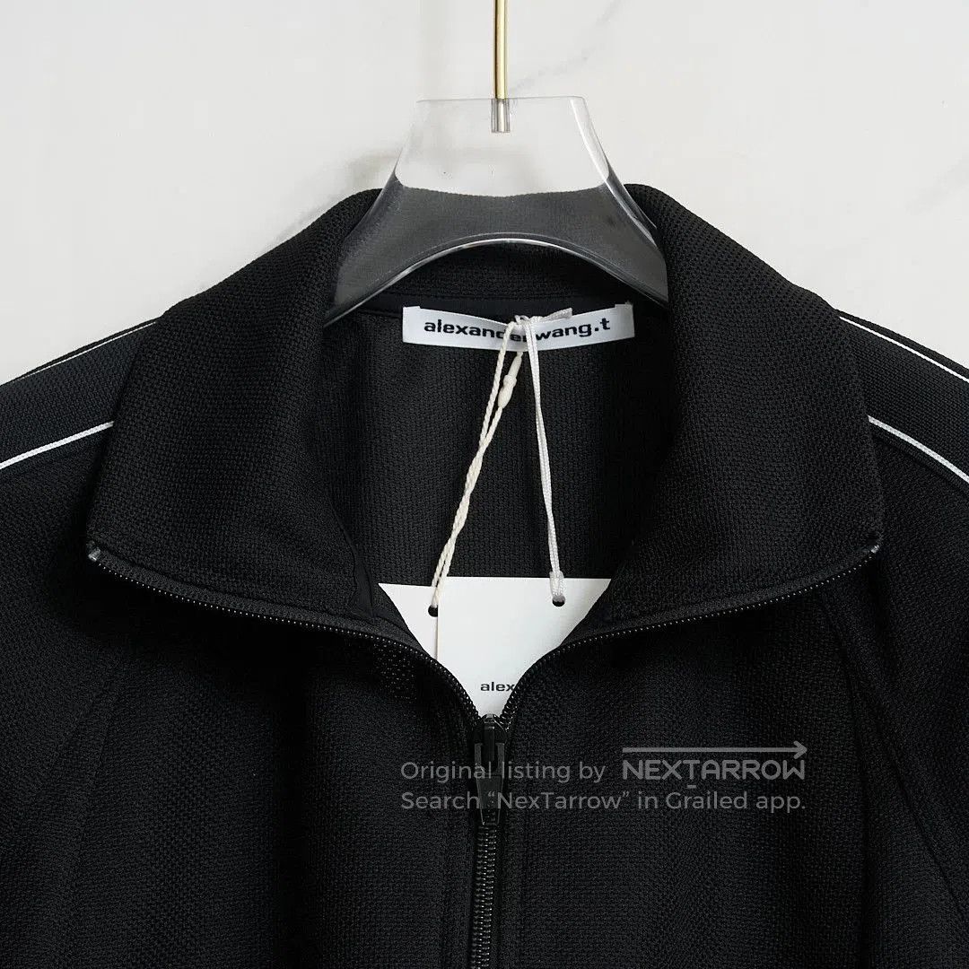 Alexander Wang Alexander Wang Black Striped Cropped Jacket. Size M / US 6-8 / IT 42-44 - 2 Thumbnail