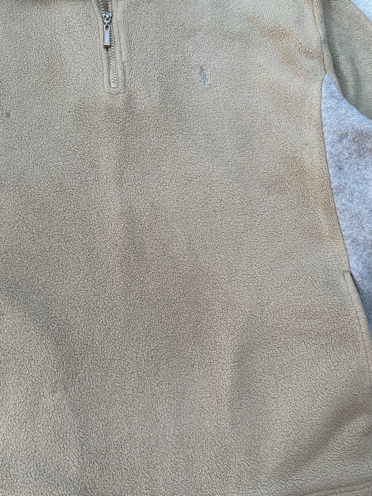 Yves Saint Laurent Yves Saint Laurent Fleece 1/4 Zip Men Distressed Sweatshirt Size US XL / EU 56 / 4 - 8 Thumbnail
