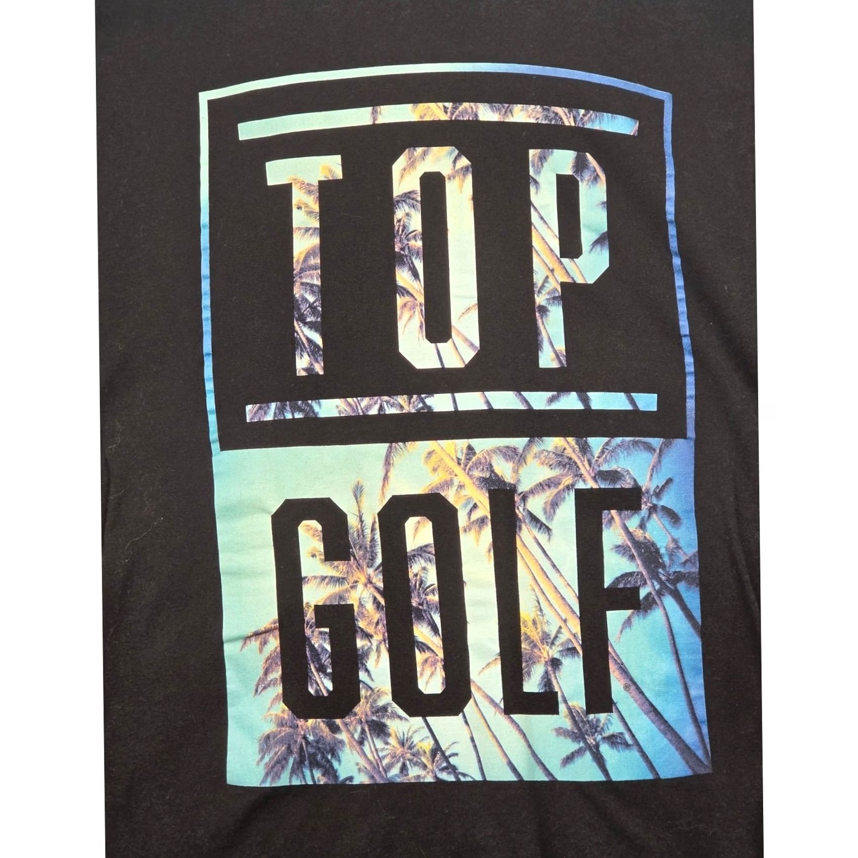 Vintage Top Golf T Shirt Mens Large Graphic Tropical Palm Trees Black L Regular Mens Size US L / EU 52-54 / 3 - 3 Thumbnail