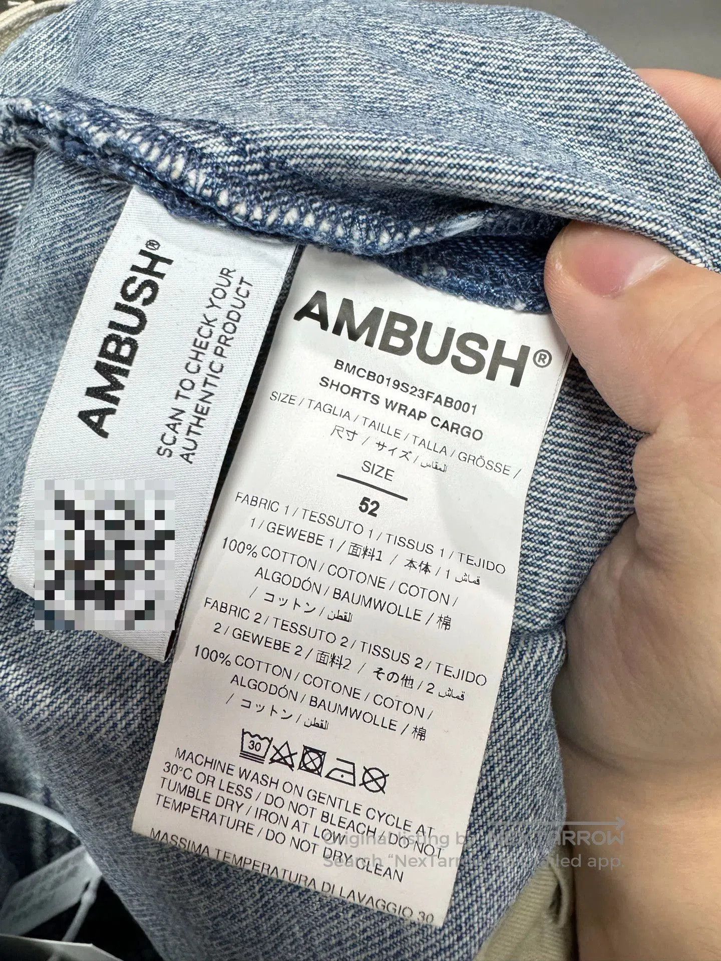 Ambush Design ambush layered distressed denim shorts. Size US 42 / EU 58 - 5 Thumbnail