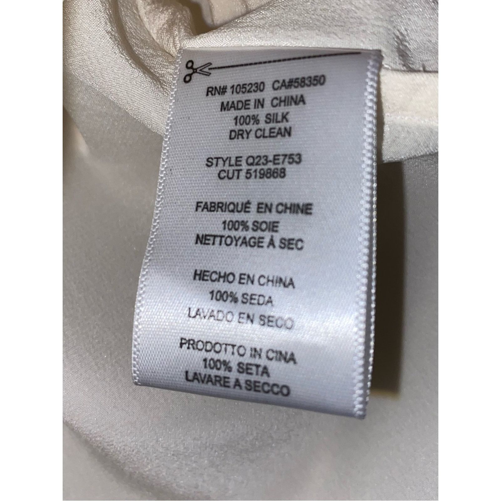 Equipment Equipment Femme $250 100% Silk Ivory Cream Blouse Crop XS Size XS / US 0-2 / IT 36-38 - 6 Thumbnail