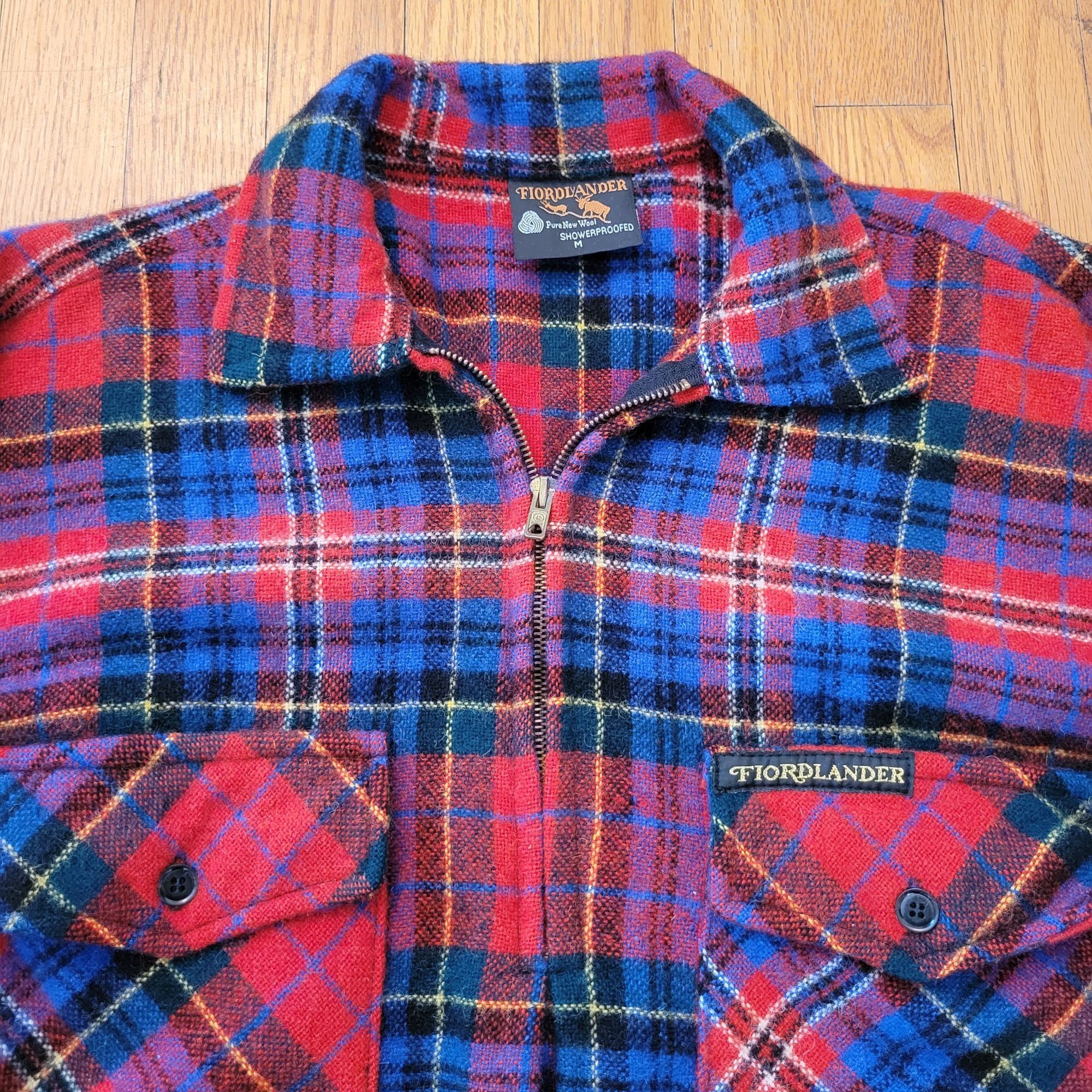 Vintage Vintage Fiordivander Red Blue Plaid Pure Wool Showerproofed Size M / US 6-8 / IT 42-44 - 7 Thumbnail