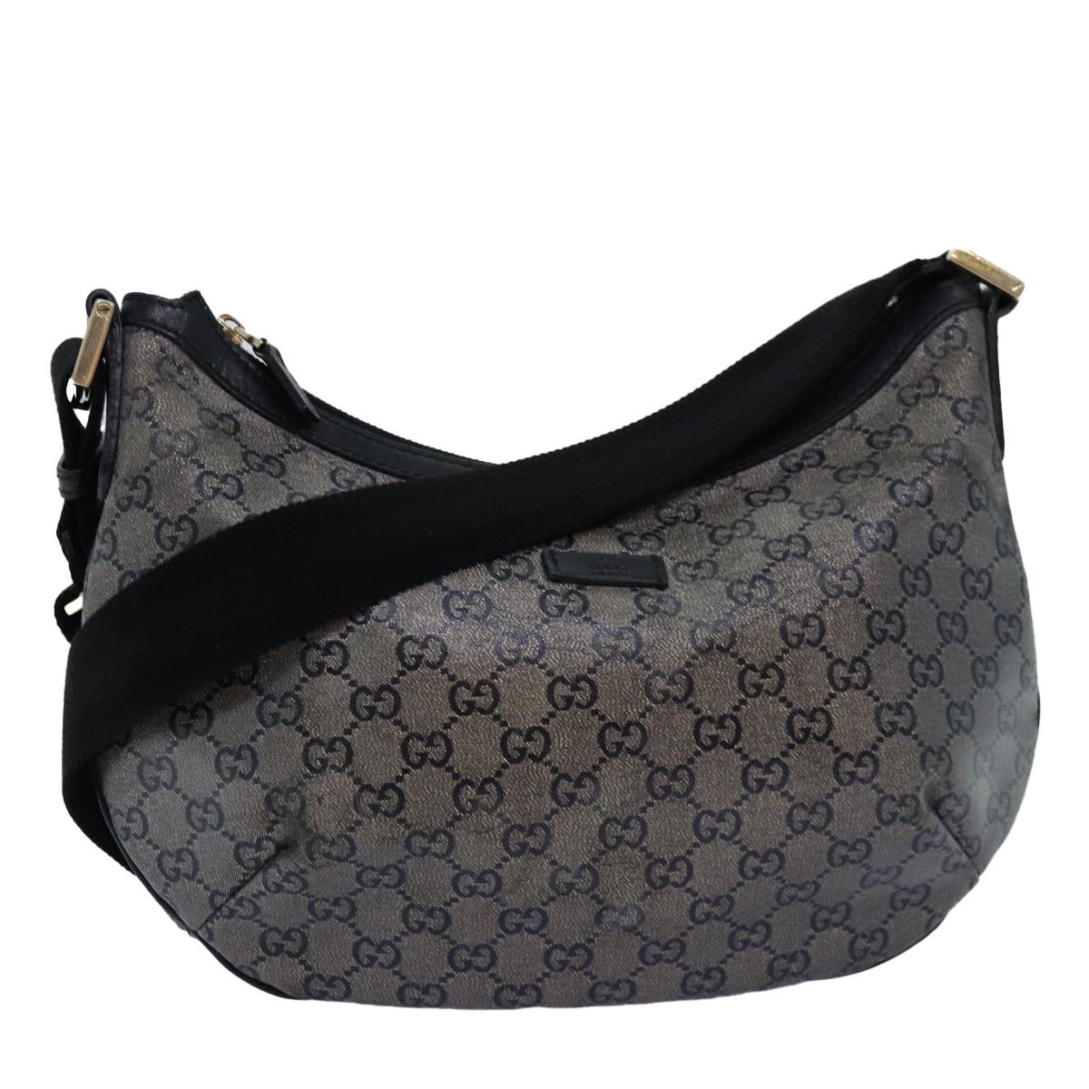 Gucci Gg Crystal Black Canvas Shoulder Bag (Pre-Owned) Size ONE SIZE - 1 Thumbnail