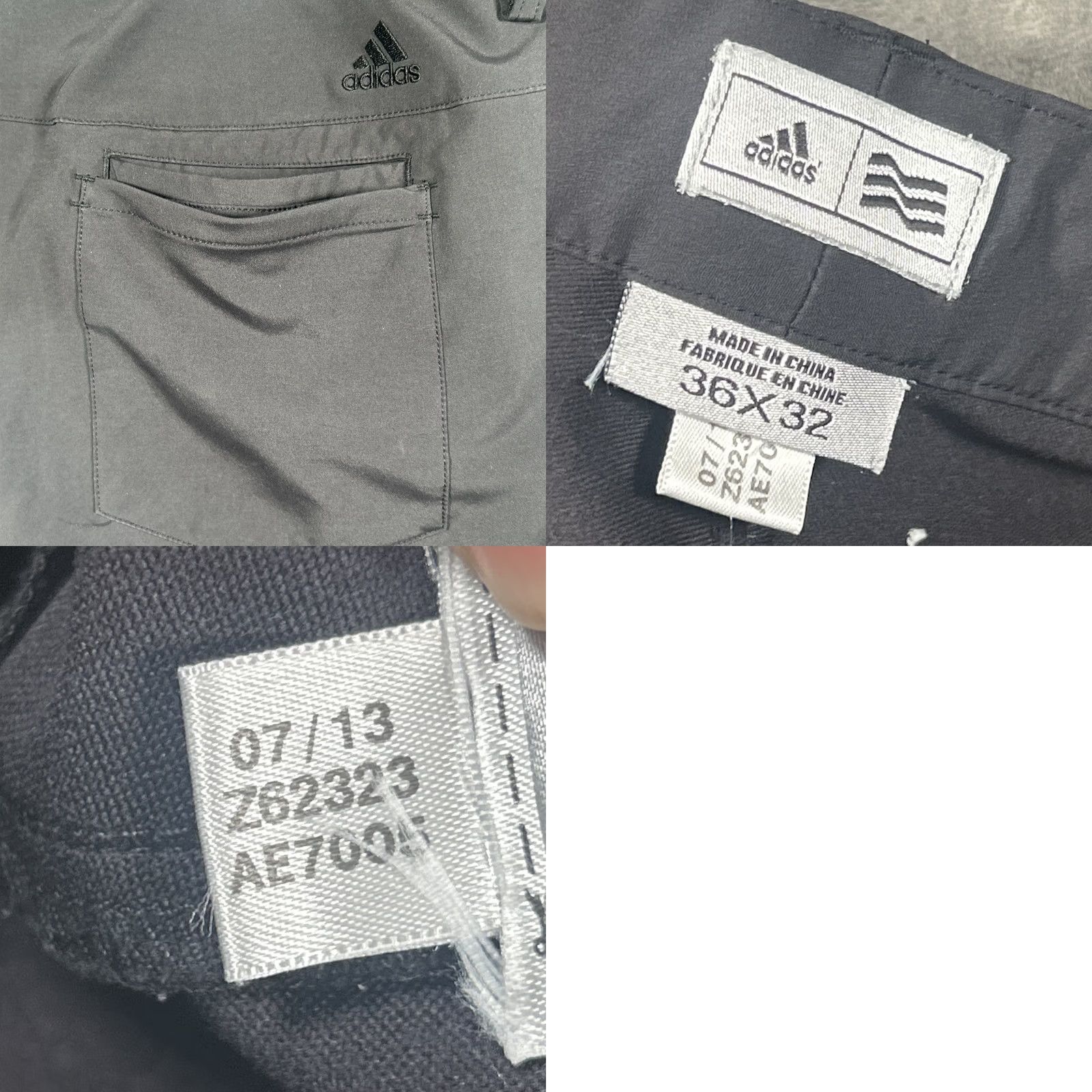 Adidas Adidas Golf Chino Pants Mens 36 (Fits 37) x 32 Black ClimaLite Straight Leg Size US 36 / EU 52 - 8 Thumbnail