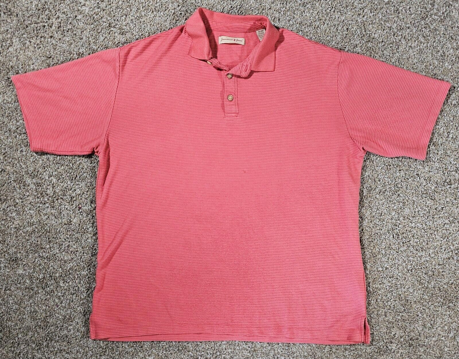 Designer Jamaica Jaxx Men’s XL Short Sleeve Salmon Modal Polo Shirt Size US XL / EU 56 / 4 - 1 Thumbnail