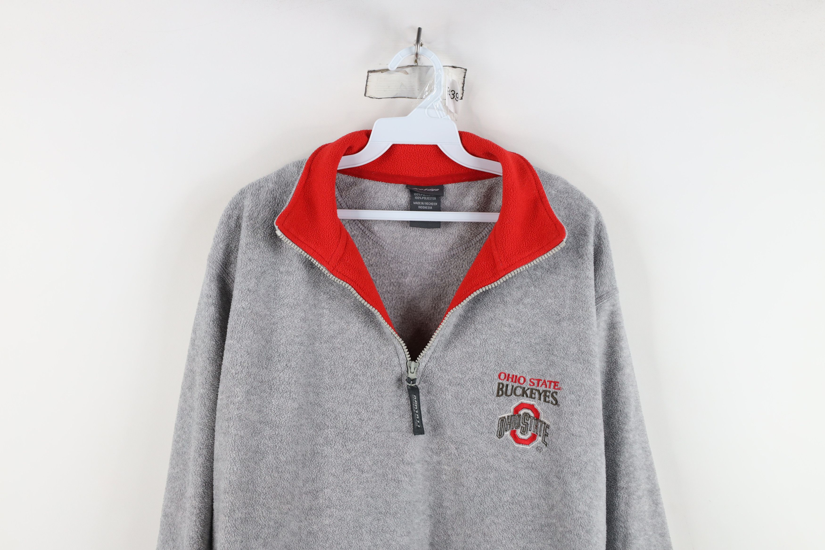 Vintage Vintage Ohio State University Half Zip Fleece Sweater Gray Size US L / EU 52-54 / 3 - 2 Thumbnail