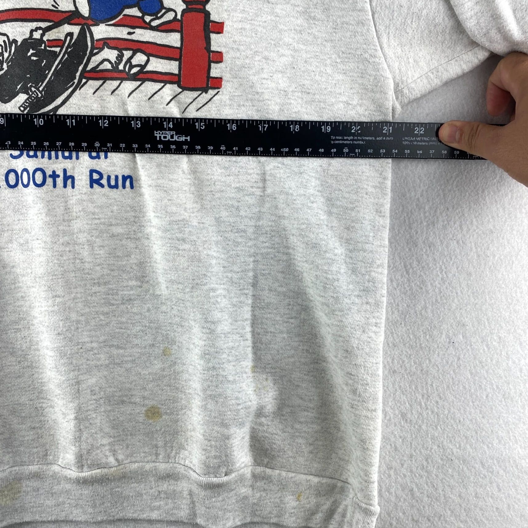 Vintage VINTAGE Cal Cru Sweater Mens Large Gray 90s USA Made Double Side Samurai Run Crew Neck Pullover Size US L / EU 52-54 / 3 - 5 Thumbnail