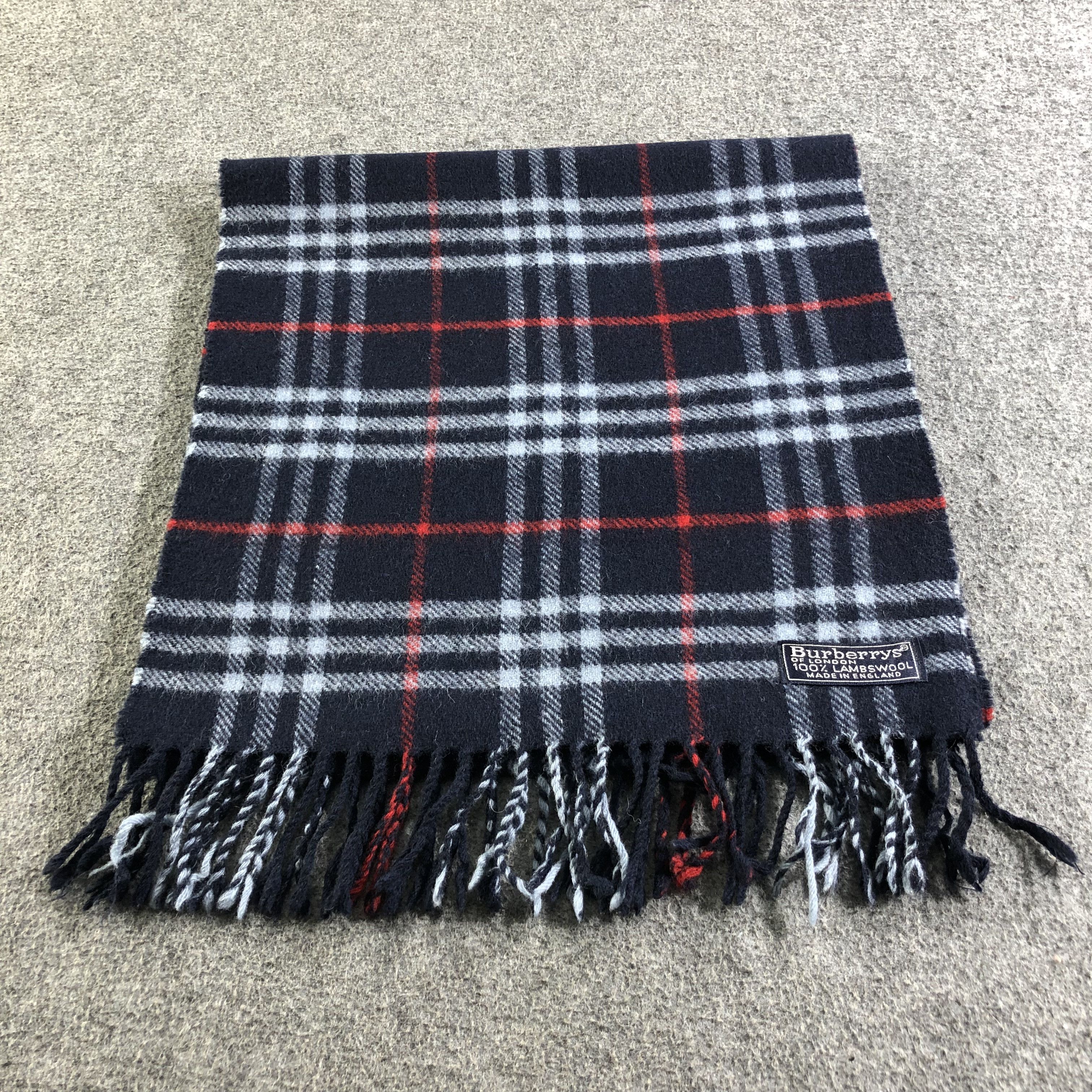 Burberry Burberrys Wool Scarf Muffler Neckwear V2137 Size ONE SIZE - 2 Thumbnail